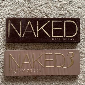 2 Urban Decay Naked 1 & Naked 3 eyeshadow palettes